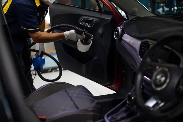 Interior vehicle cleaning service